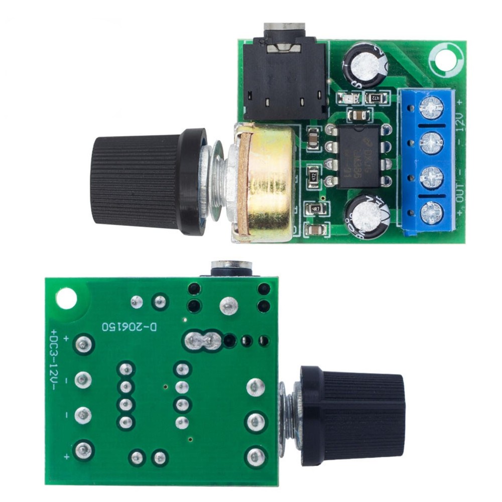 2 Piece DC3V~12V LM386 Mono Power Amplifier Board Module Volume Replacement
