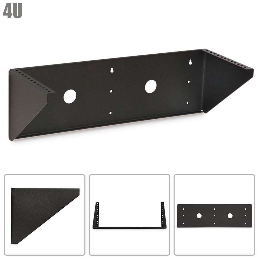 4U Network Vertical Rack Bracket Wall Mount or Under Desk Tapped Rails Server