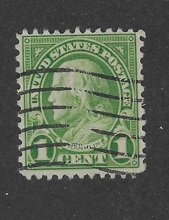 Scott # 632, 1 cent green, Franklin, 1926, VF+