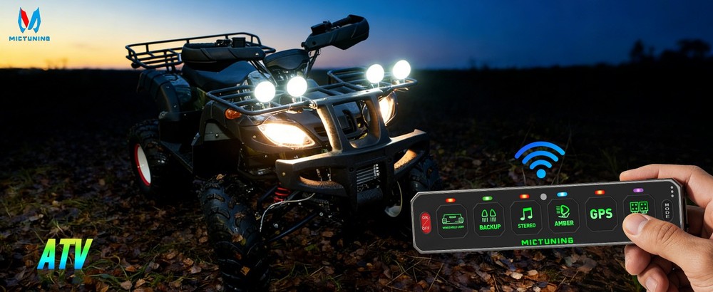 MICTUNING MS600 Wireless 6 Gang LED Touch Switch Panel Slim Circuit Relay System