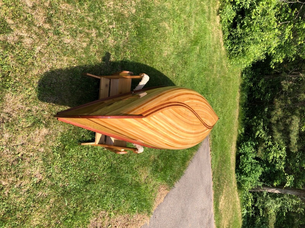 Cedar strip canoe