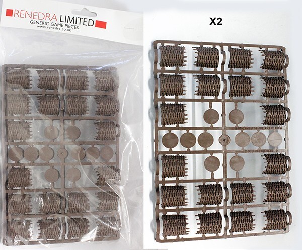 Renedra Plastic Gabions (20) 28mm Black Powder Wargaming Terrain