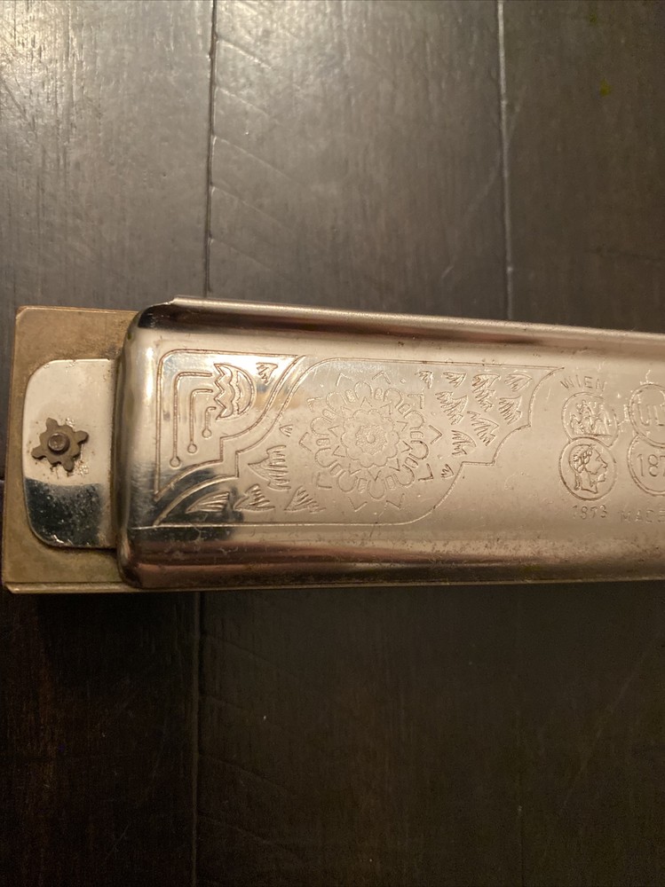ORIGINAL VINTAGE M. HOHNER GERMANY GOLIATH HARMONICA Rare 💰