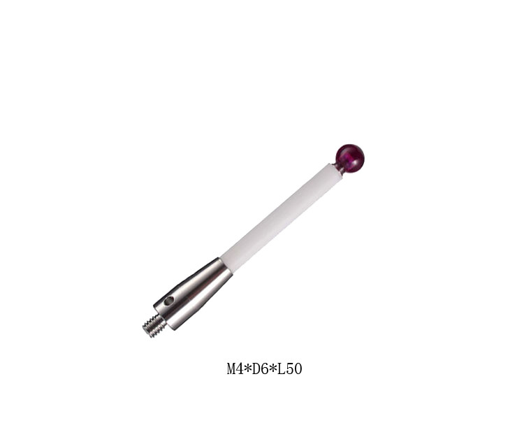 1PC CMM Touch Probe Stylus 6mm Ruby Ball Tip M4 Thread Ceramic shaft 50mm Length