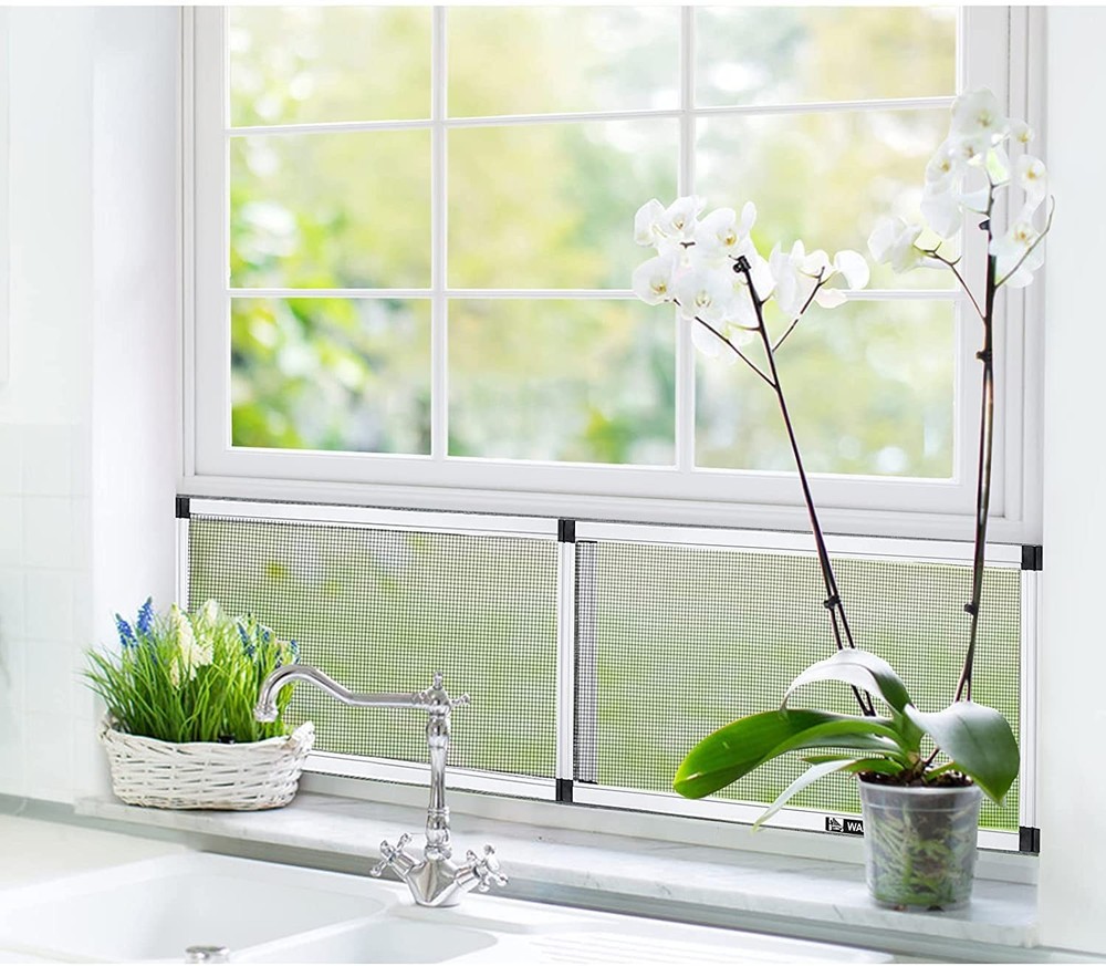 Expandable Window Screen, 2 Pack Adjustable Window Screen (15" H x 21" - 40" ...
