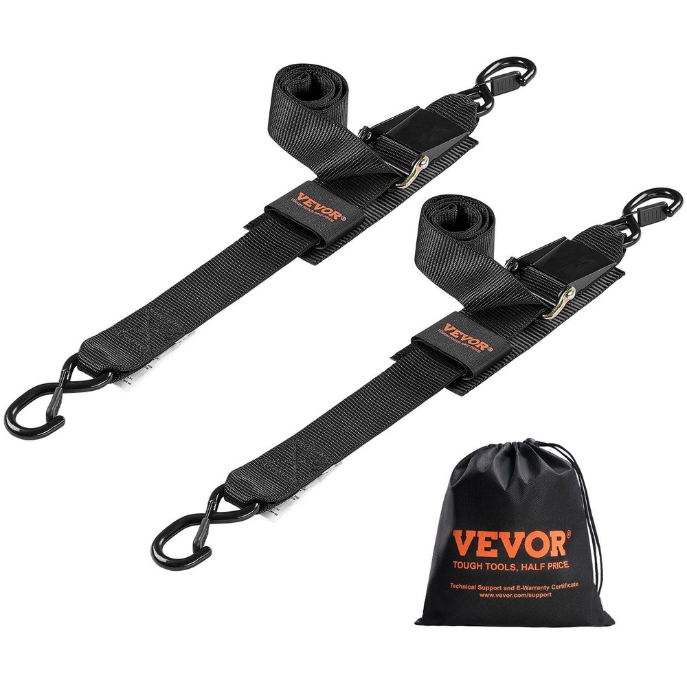 Weatherproof 2in x 4ft Retractable Tie Down Straps Multiple Wrap Use