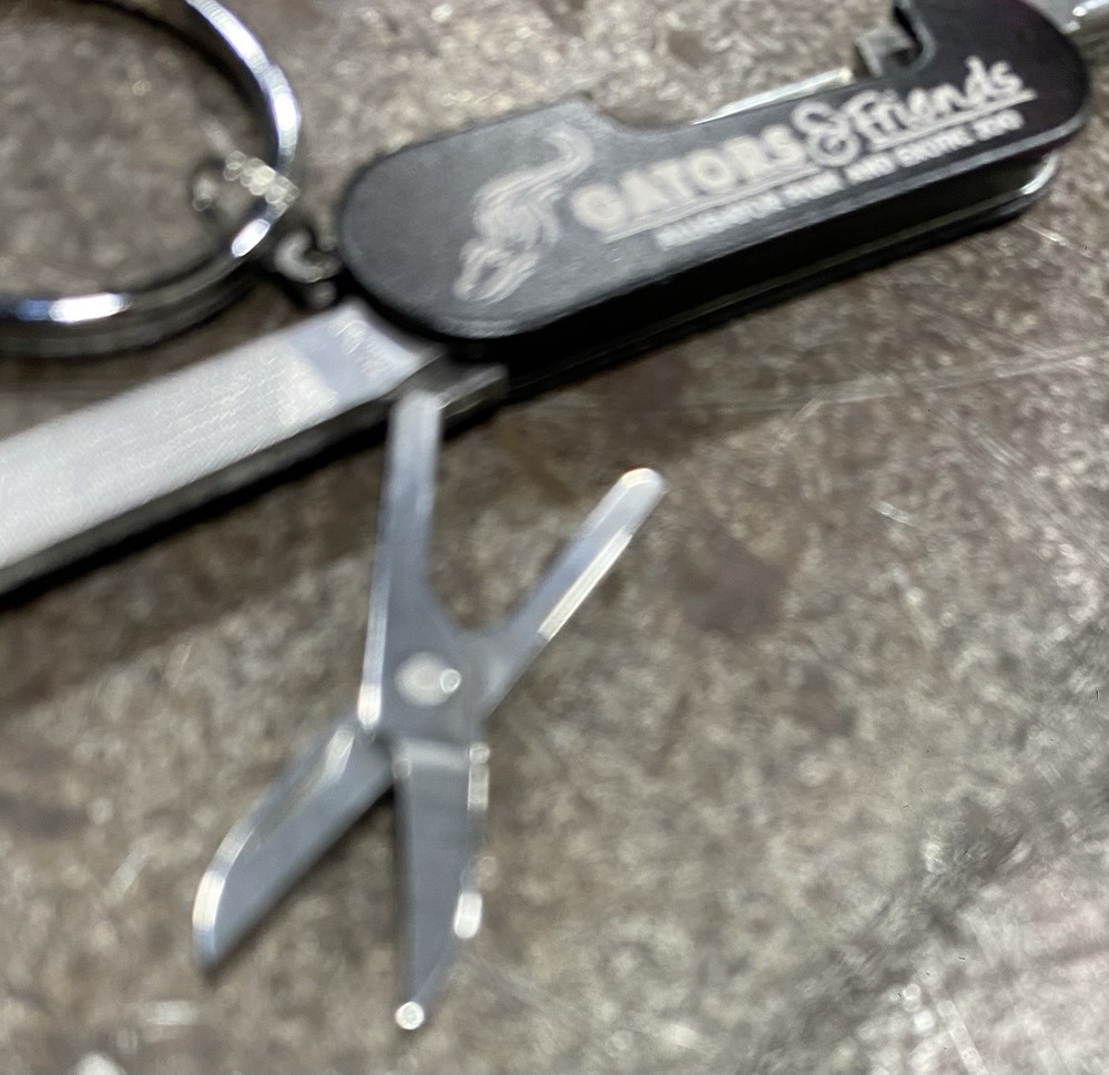 Gators & Friends Multi Tool Keychain -File, Scissors And Screwdriver