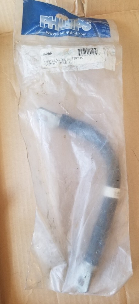 2/0 9" Negative Stackable Battery Cable for Group 31 Batteries 9-209 Phillips