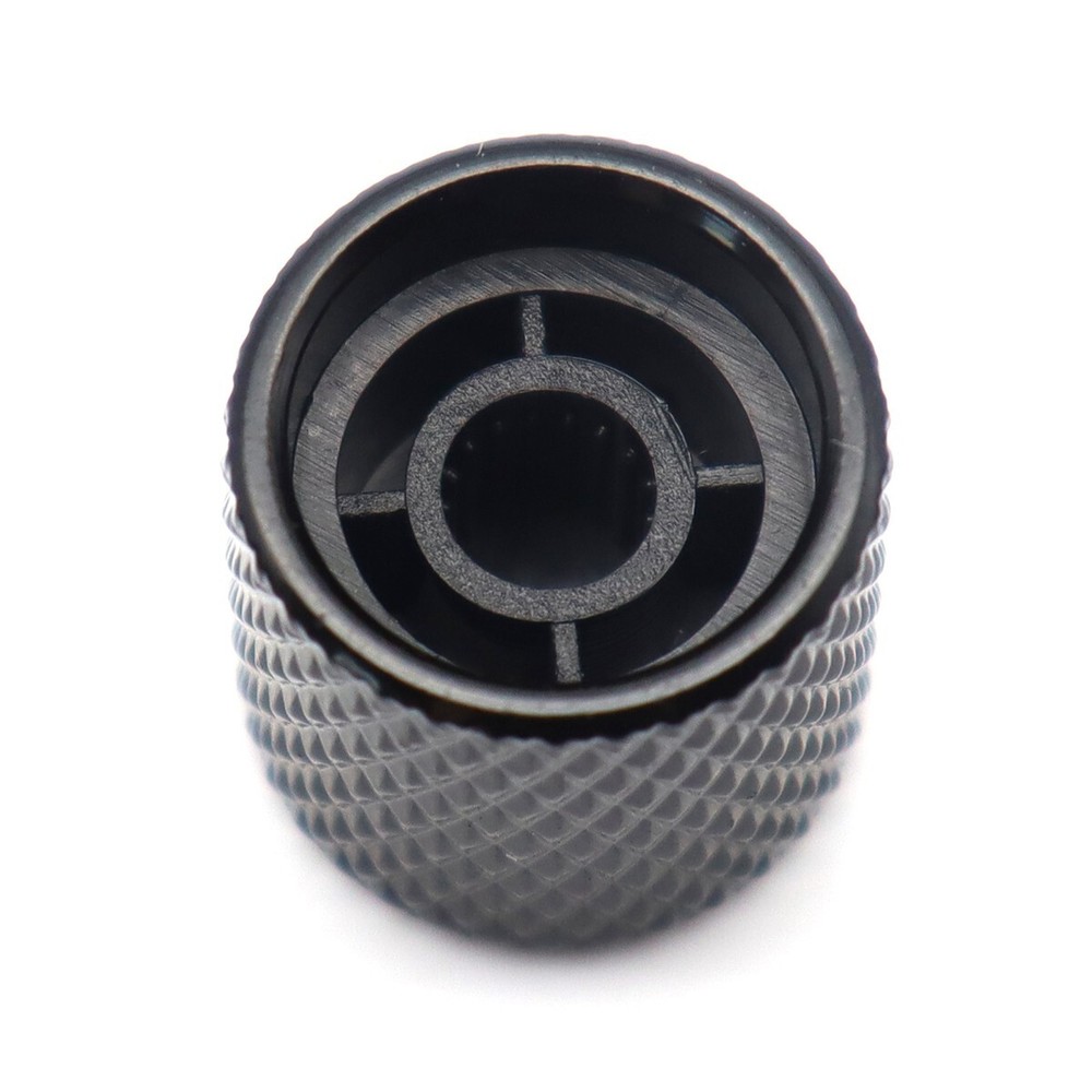 3 Pcs Metal Flat Top Electric Guitar/Bass Knobs Volume Tone Control Knobs Black