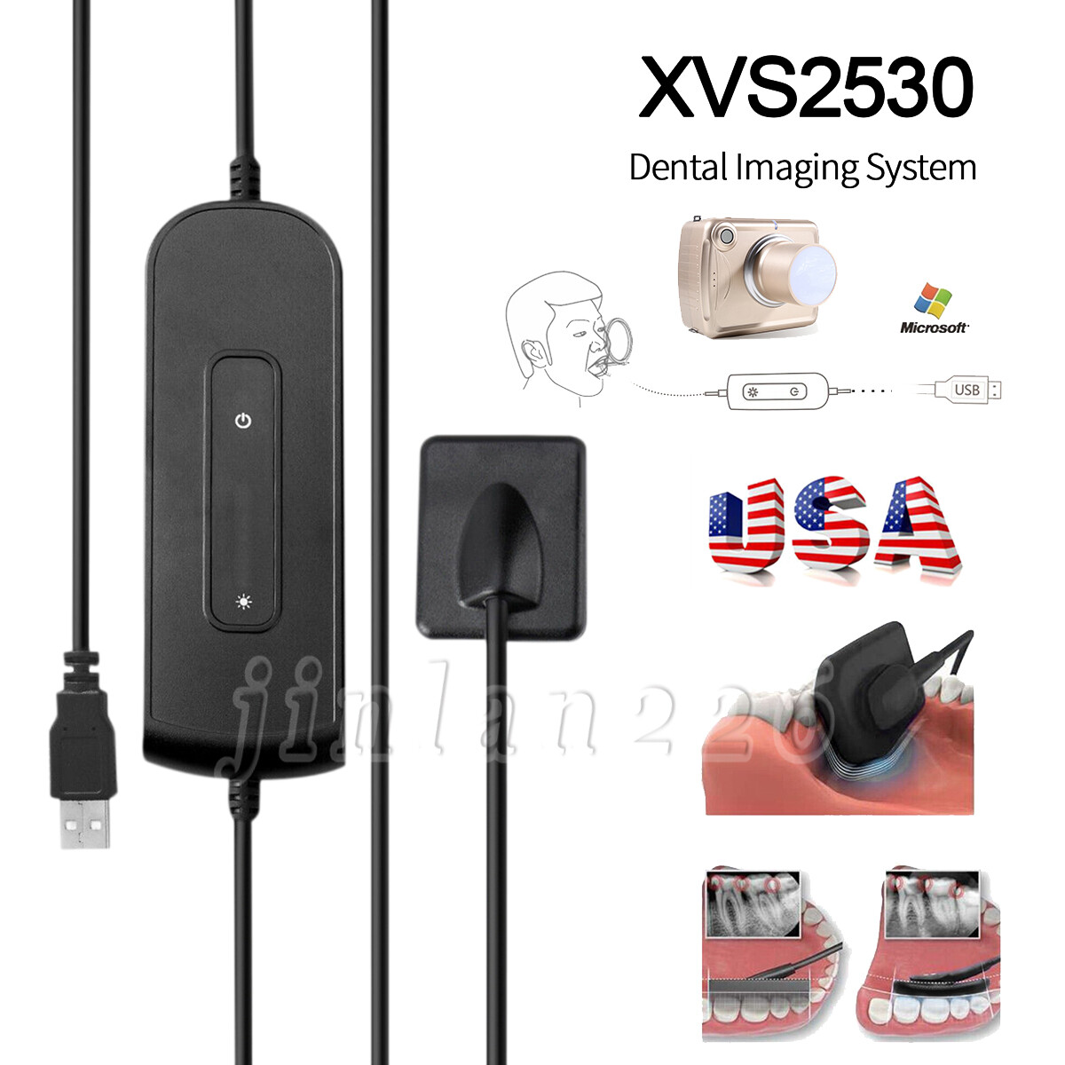 Intra Oral Rayos X Dental ray Sensor With SoftwareImage Sensor Size 2