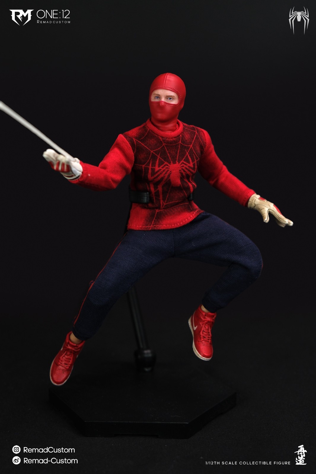 Remad Custom RM-008 Spider Human Wrestler Tobey Maguire 1/12 Action Model Figure