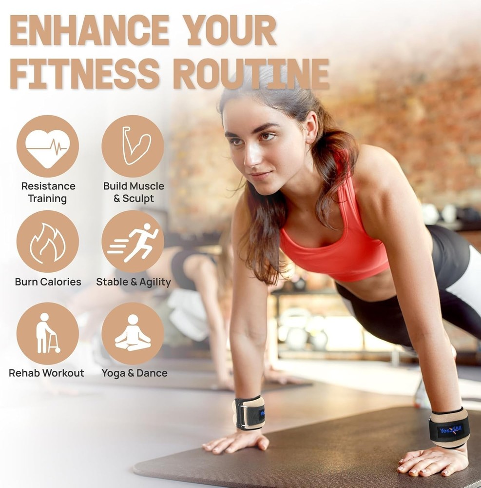Versatile Adjustable Wrist & Ankle Weights Pair - Enhance Your Cardio Routine