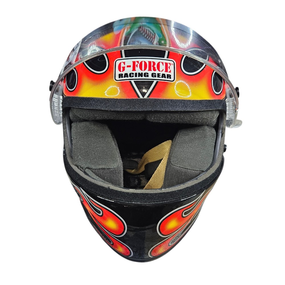 G-Force Full Face Helmet Checker Board & Flame Size Small