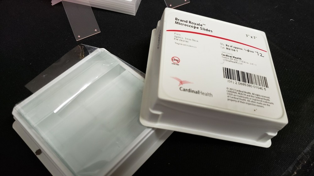 300+ High Quality Blank Microscope Slides With Storage Boxes - NEW