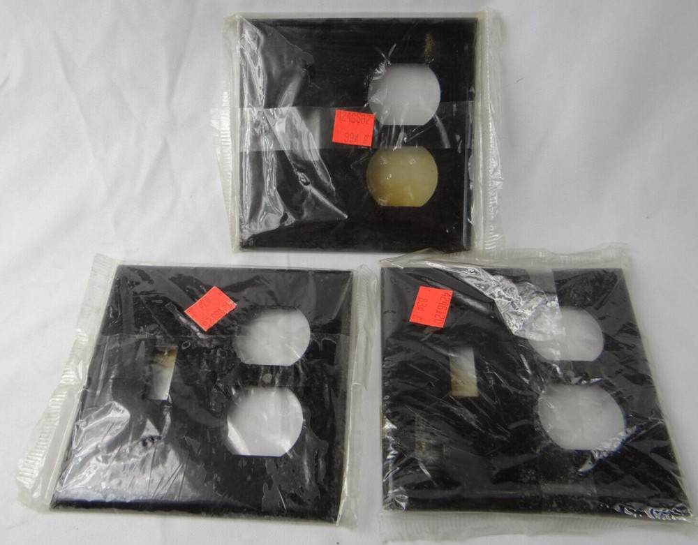 Brown Switch Plates 2 Gang, 1 Duplex Device Combo, 1 Toggle Switch Plate Eagle 3