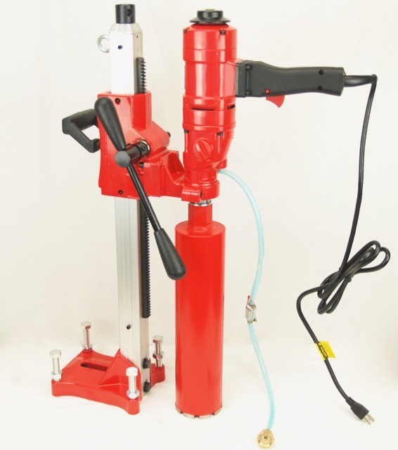BLUEROCK ® TOOLS 4Z1WS CONCRETE CORING DRILL 2 SPEED W/ STAND & 2 CORE BITS
