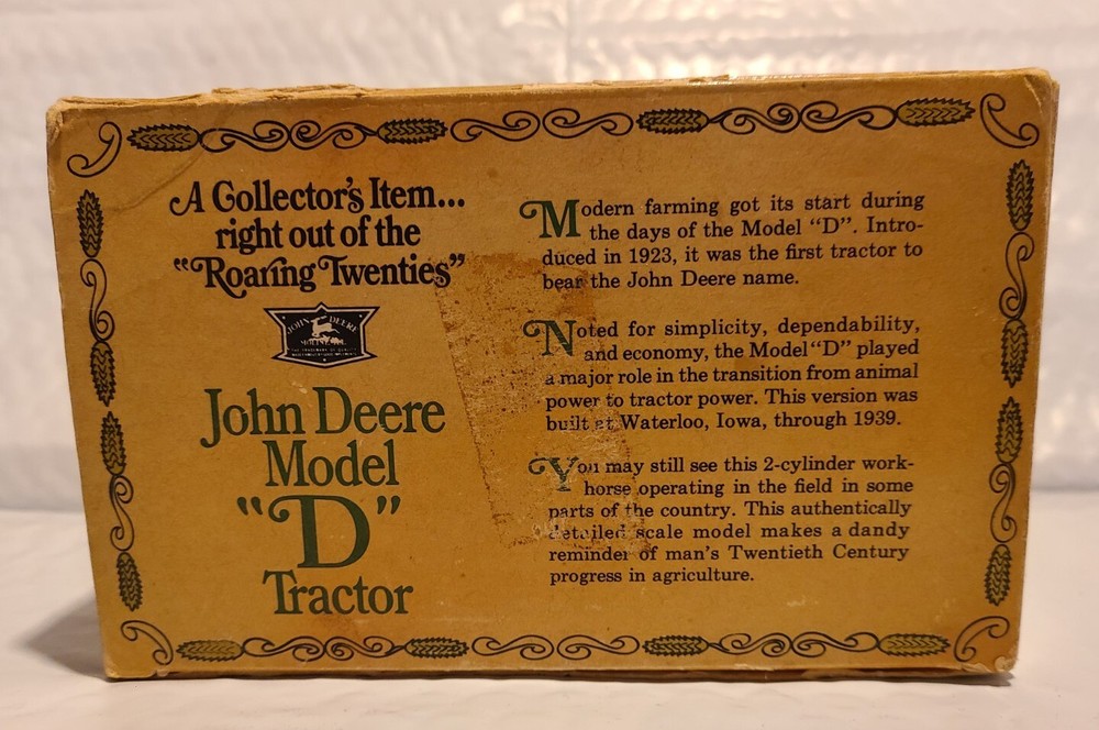 John Deere Authentic Ertl Model D Tractor