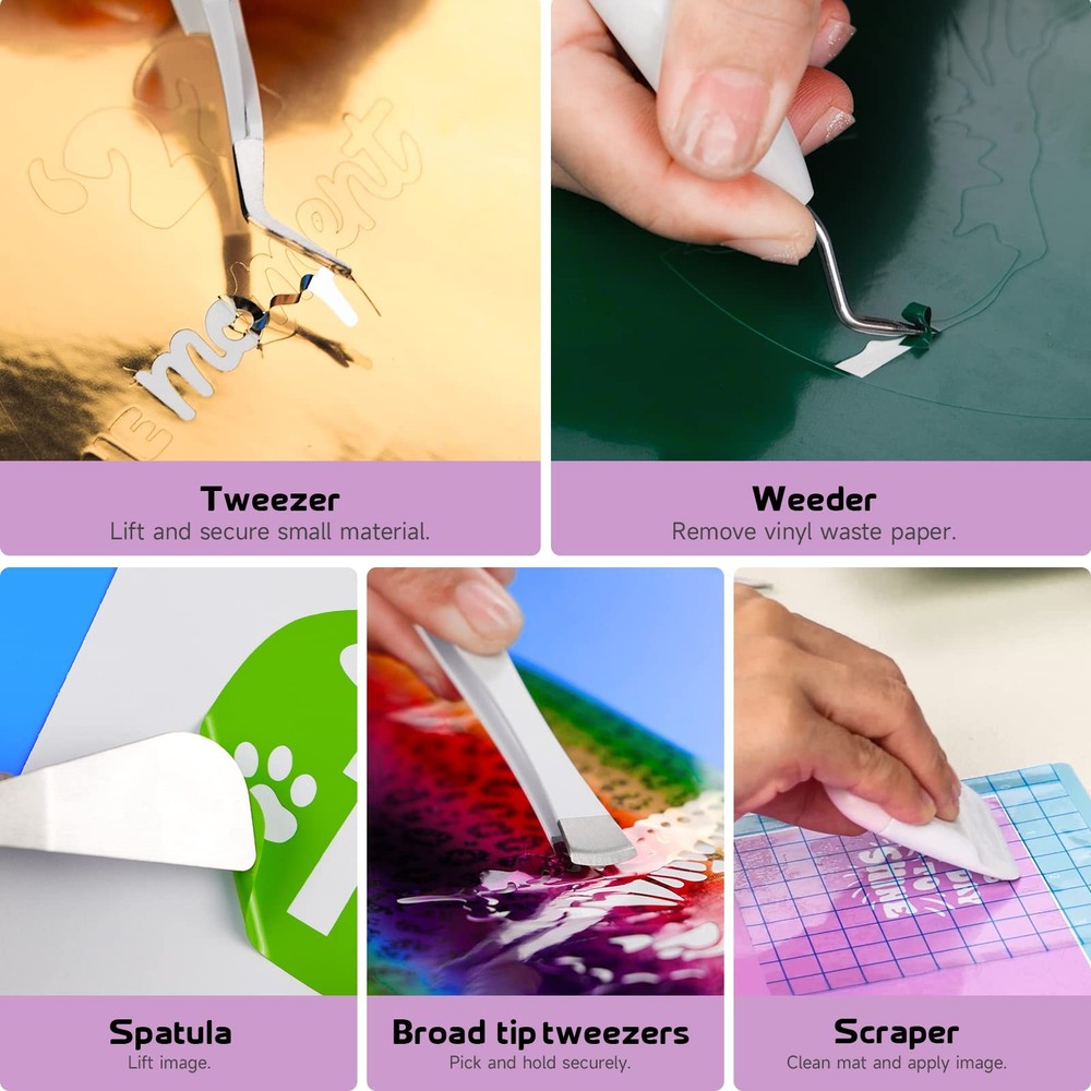 37Pcs Essential Tool Set, Ultimate Tool with 7Pcs Weeding Tools for Vinyl, Li...