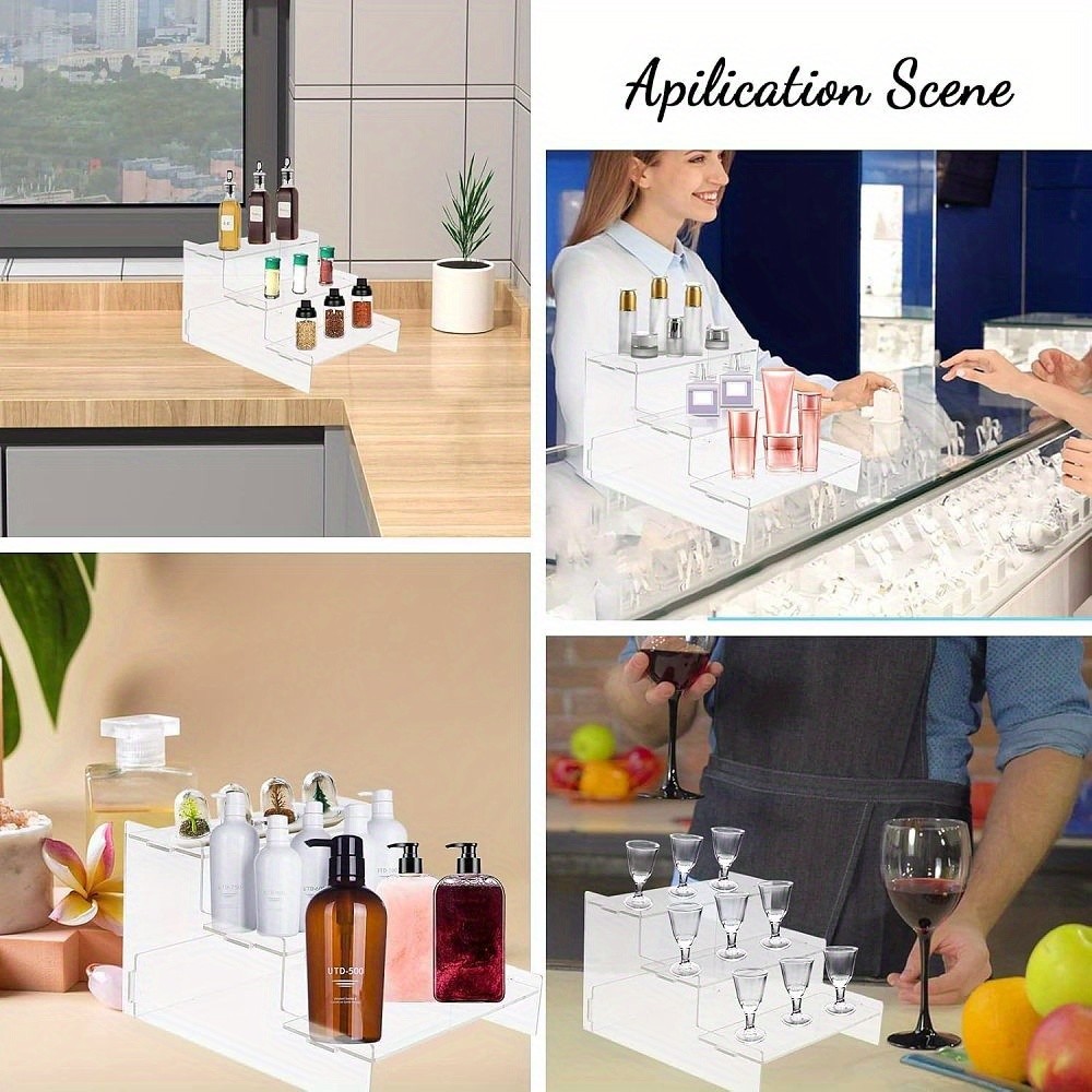 1set 3-Tier Acrylic Action Figure Display Risers Model Assembled