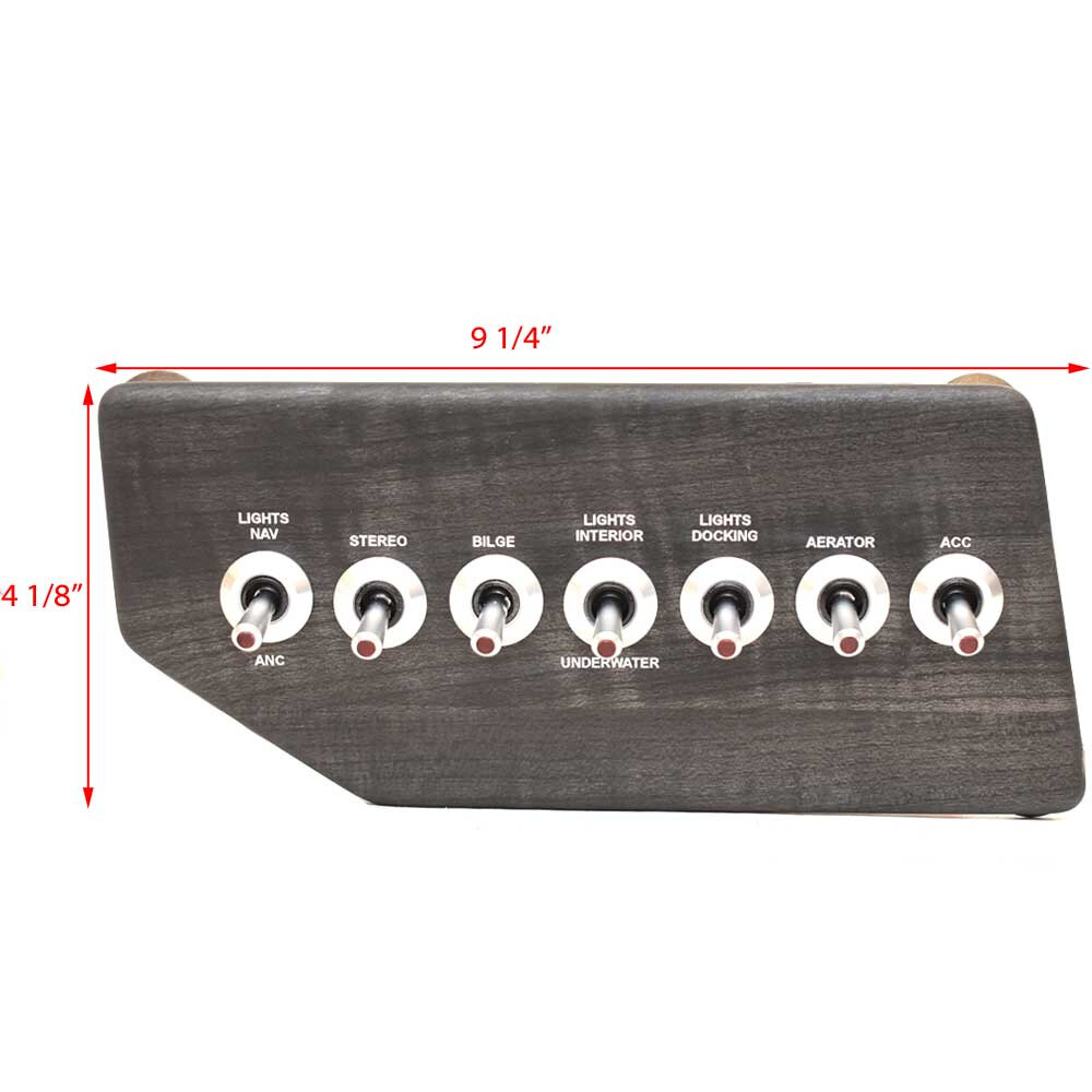 Lowe Boat Toggle Switch Panel 2331117 | 9 1/4 x 4 1/8 Inch Plastic