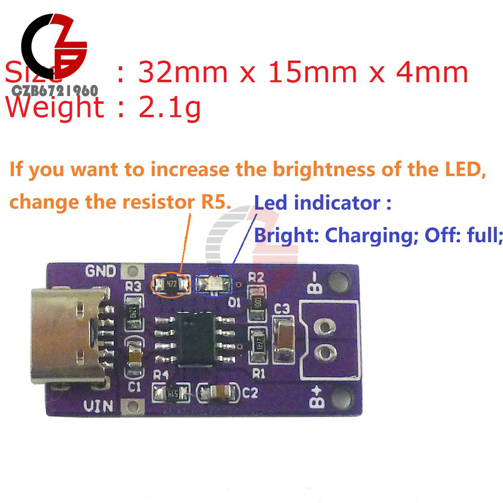 DC-DC Converter Module TYPE-C NiMH Battery Charging Module 1.5V/3V/4.5V 1S 2S 3S