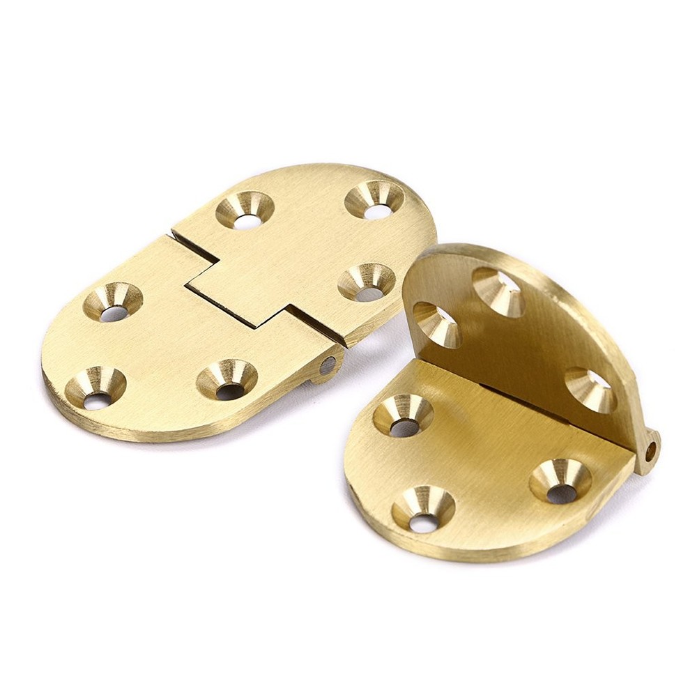 2 Pcs Solid Brass Hinges, Drop Front Desk Drawer Butt Hinge for Table Sewing