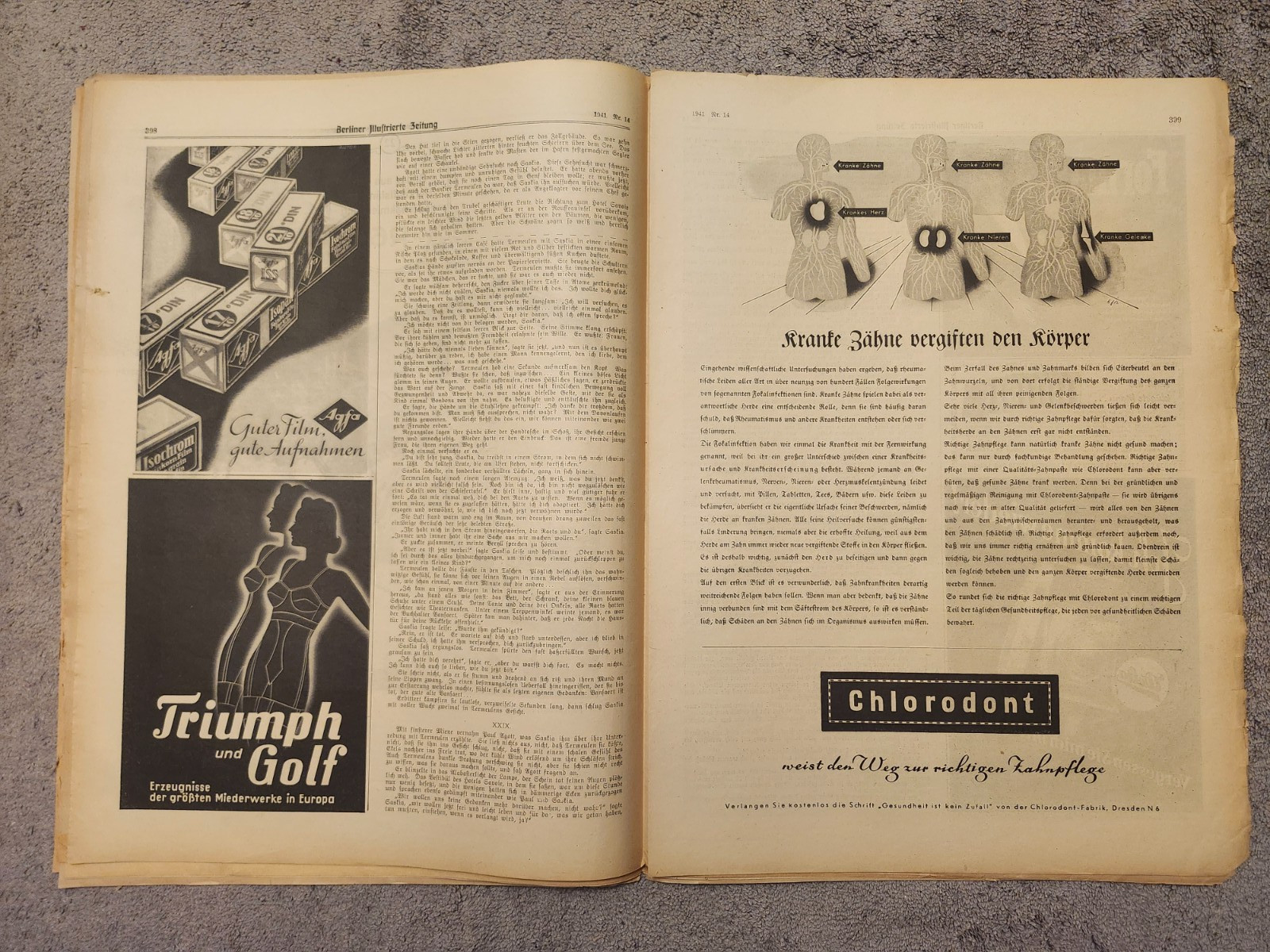 WW2 Germany. Berliner Illustrierte Zeitung" # 14, April 3, 1941