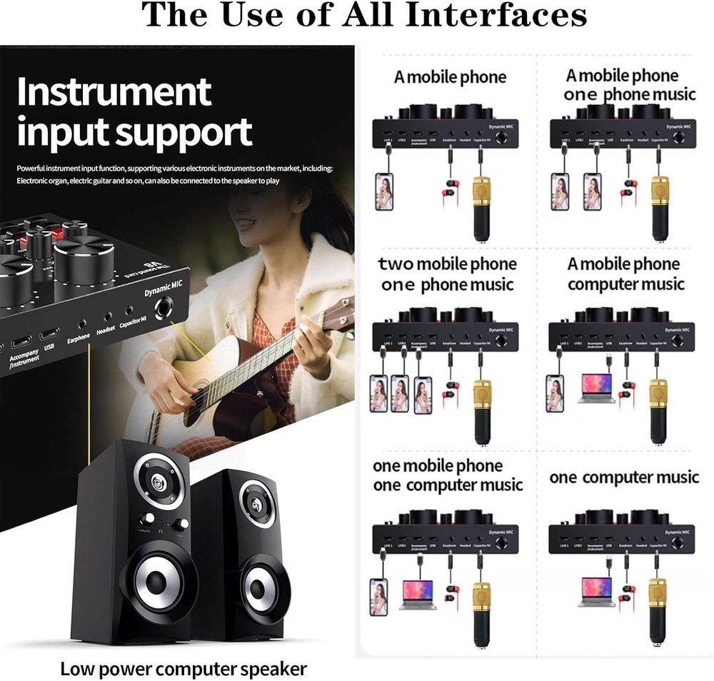 Beginner Podcast Equipment Bundle, BM-800 Recording Studio w Voice Changer,...