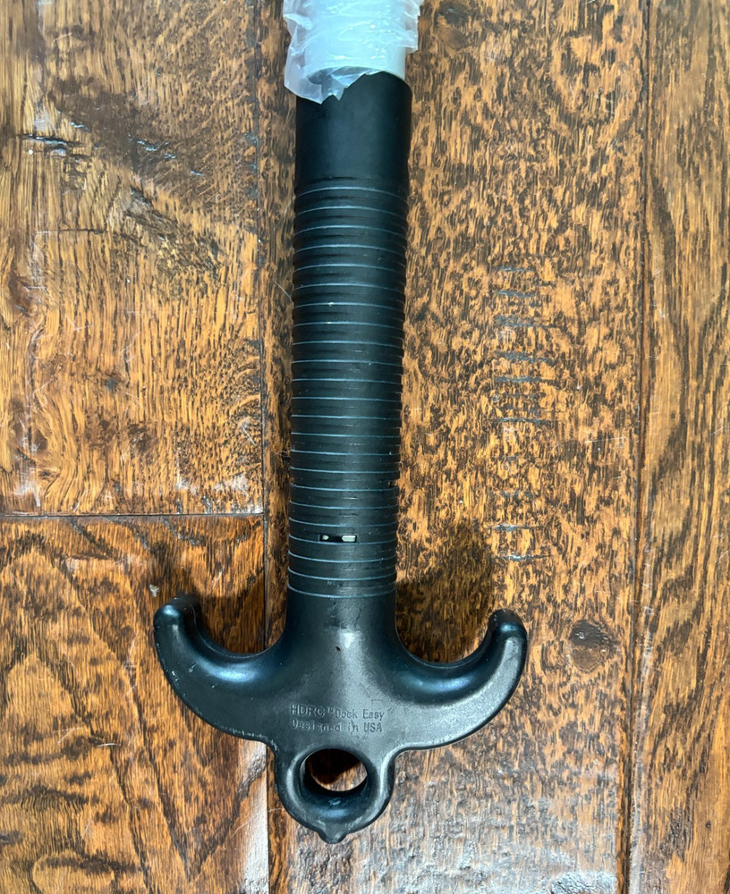 New Boat Docking White Rubber Loop 6ft Extendable Aluminum Pole w Hook Dock Easy