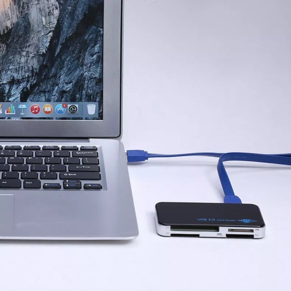 Memory Card Reader USB 3.0 Adapter 5GBPS Fit CF/TF/SD/Micro SD/XD/M2/MS Card New