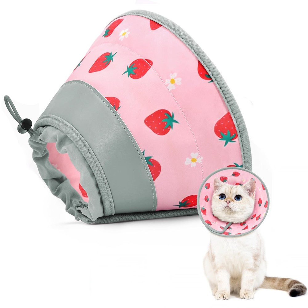 Cat Cone Collar Soft to Stop Licking, Adjustable, Foldable Lightweight Kitten...