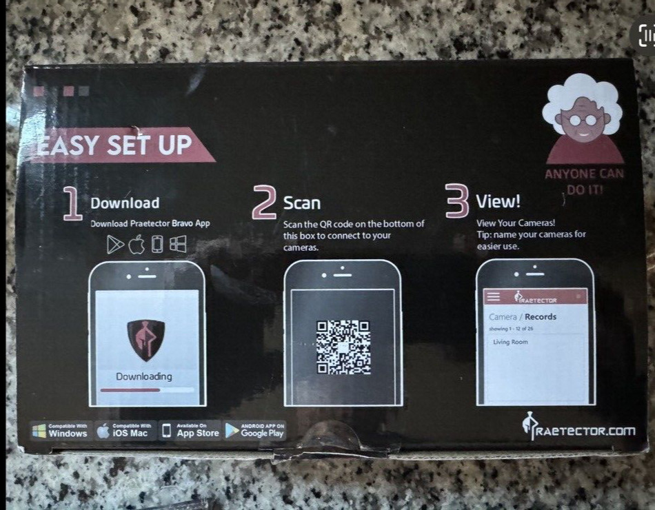 PRAETECTOR CAMERA MODEL BRAVO-10. NEW OPEN BOX 192