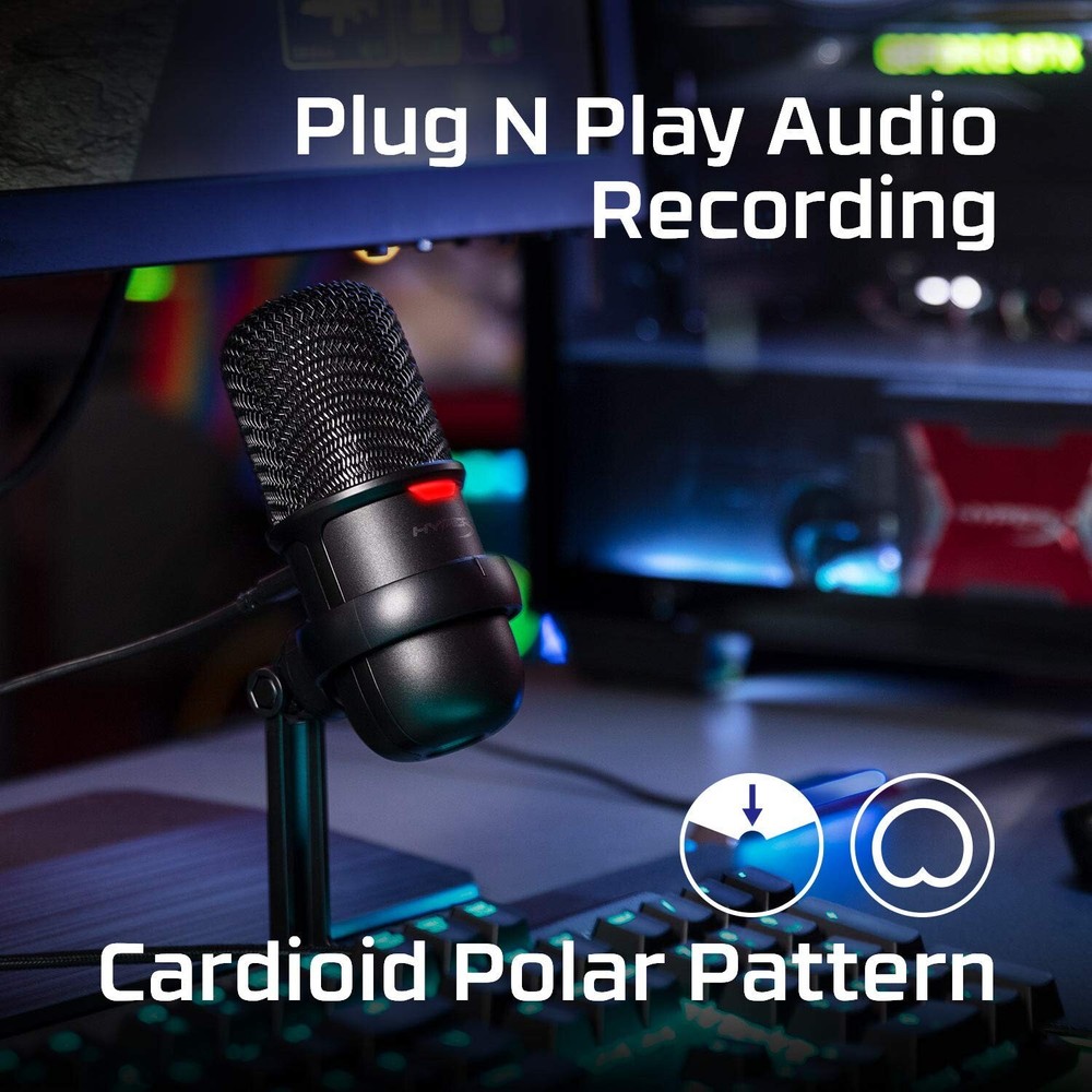 HyperX SoloCast – USB Condenser Gaming Microphone, for PC, PS4, PS5 and Mac, ...