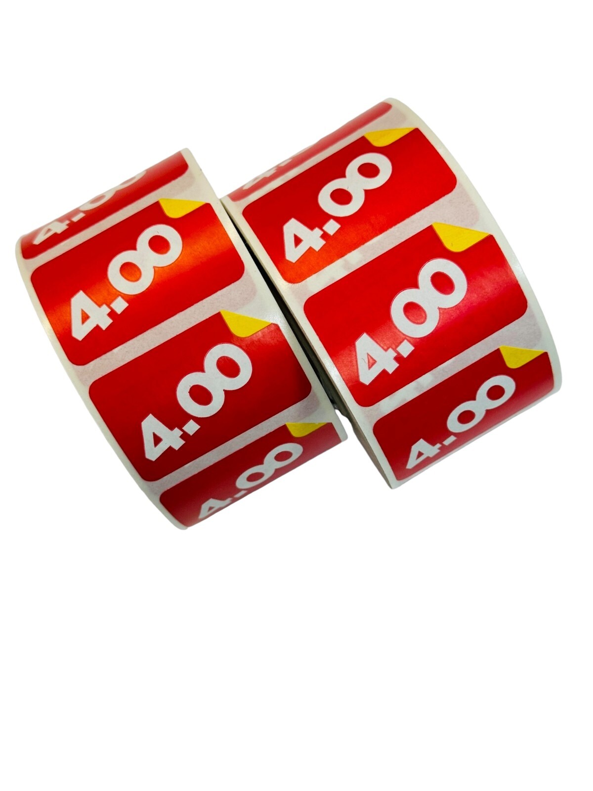 1.5"x1" $4.00 Price Retail Point of Sale Red & Yellow Labels Stickers 1000/ Roll