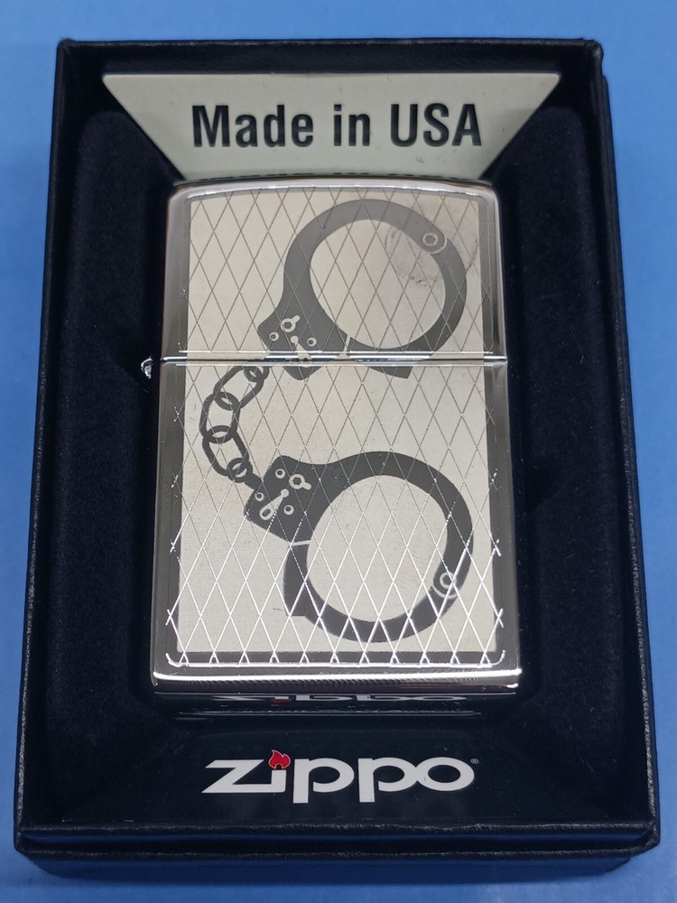 Zippo 28287 High Polish Chrome Handcuff Bling