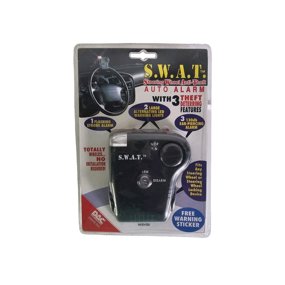 S.W.A.T. Steering Wheel AntiTheft Auto Alarm With 3 Theft Deterring Features