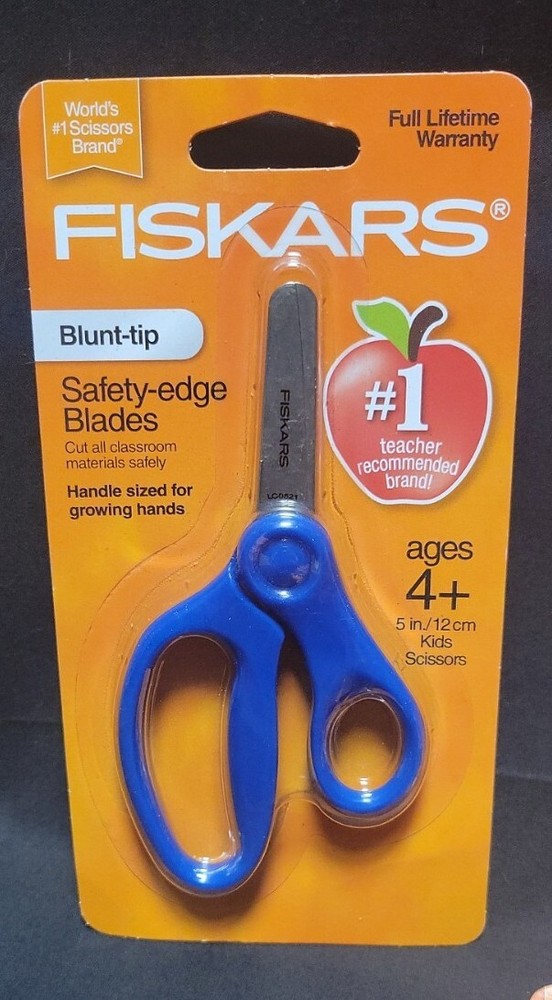 Fiskars Blunt-tip Safety-edge Blade Blue Kid Scissors