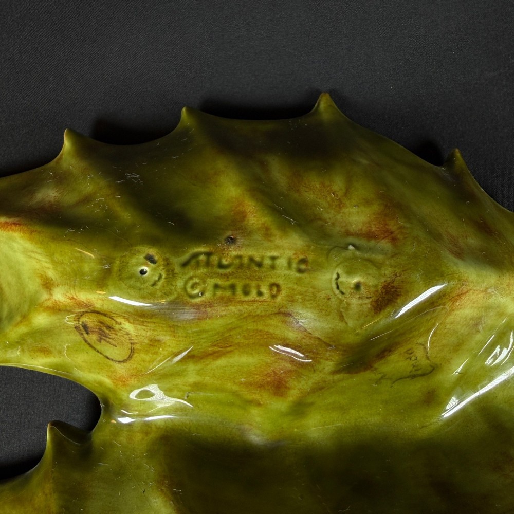 Atlantic Mold Ceramic Holly Leaf Berry Christmas Divided Candy