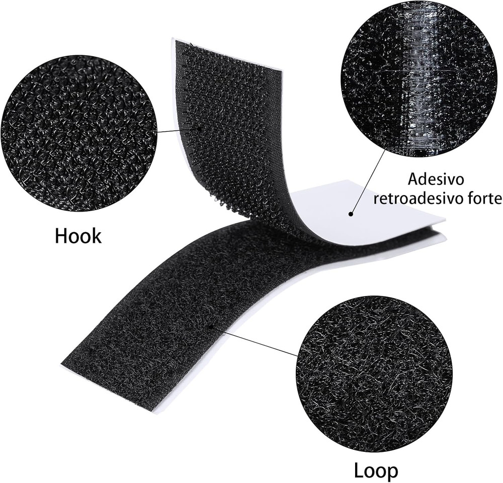 Hook and Loop Strips with Adhesive 1X4 Inch Strips 10 Sets Strong Sticky Back Ad