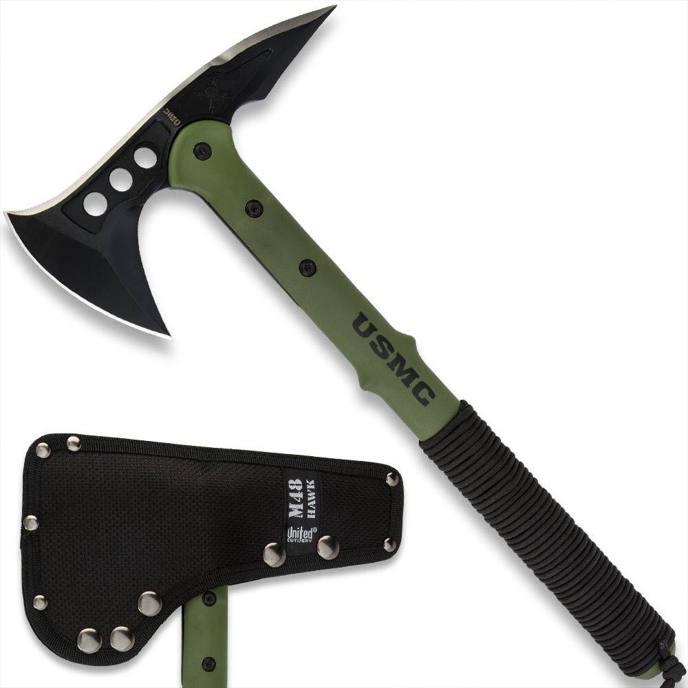 USMC Tactical Tomahawk | Custom Blade Sheath | 15 1/2" Overall Length