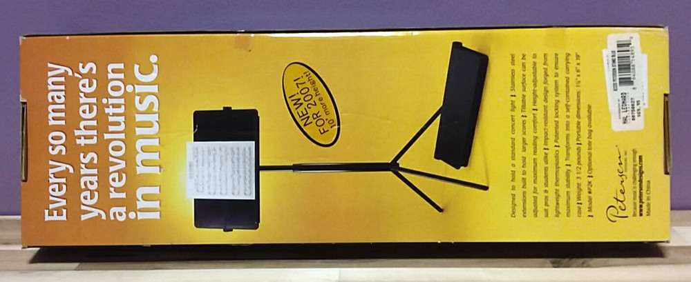 Petersen Folding Music Stand ~ Transforms Into Compact Case ~ Model # P2K