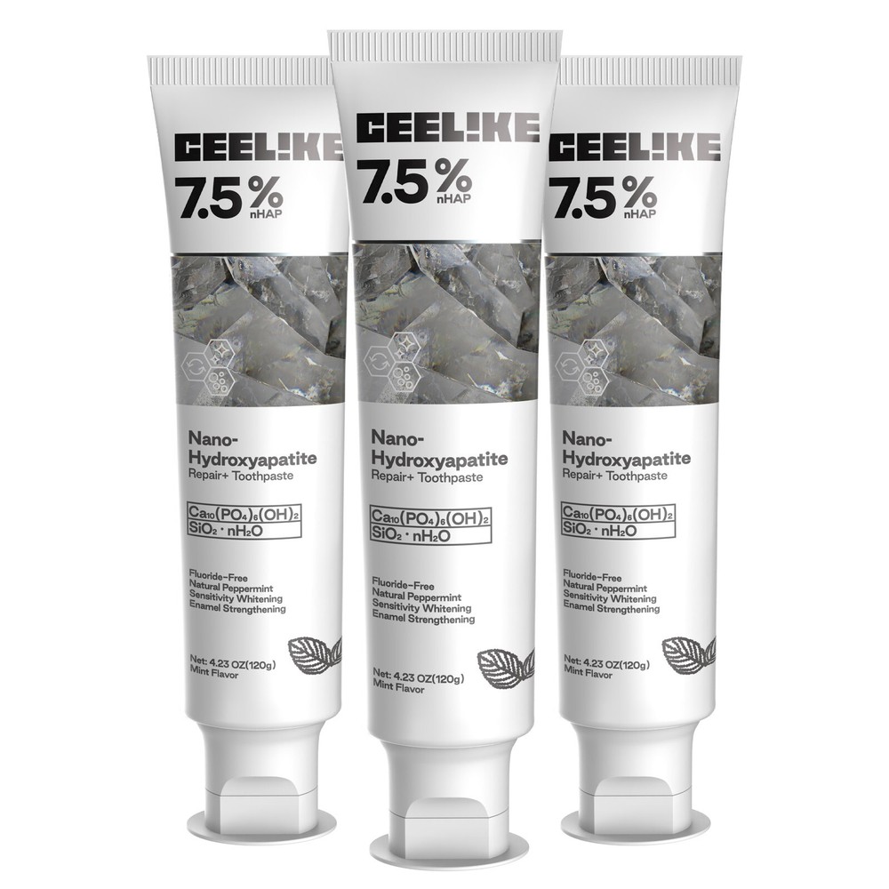 CEELIKE 7.5% Nano Hydroxyapatite Toothpaste - 3 x 4.23 oz