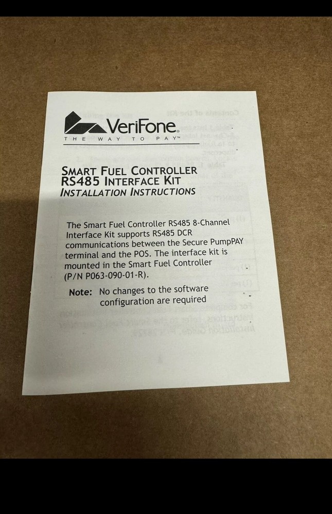 VERIFONE 29376-01 SMART FUEL CONTROLLER KIT INTERFACE FOR WAYNE / TOKHEIM….NEW…
