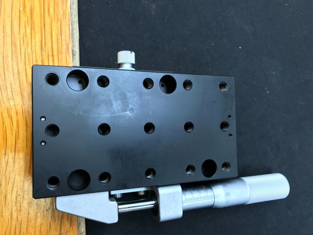 OptoSigma Linear Side Micrometer Translation Stage 65X120mm X-Axis Optic Stage