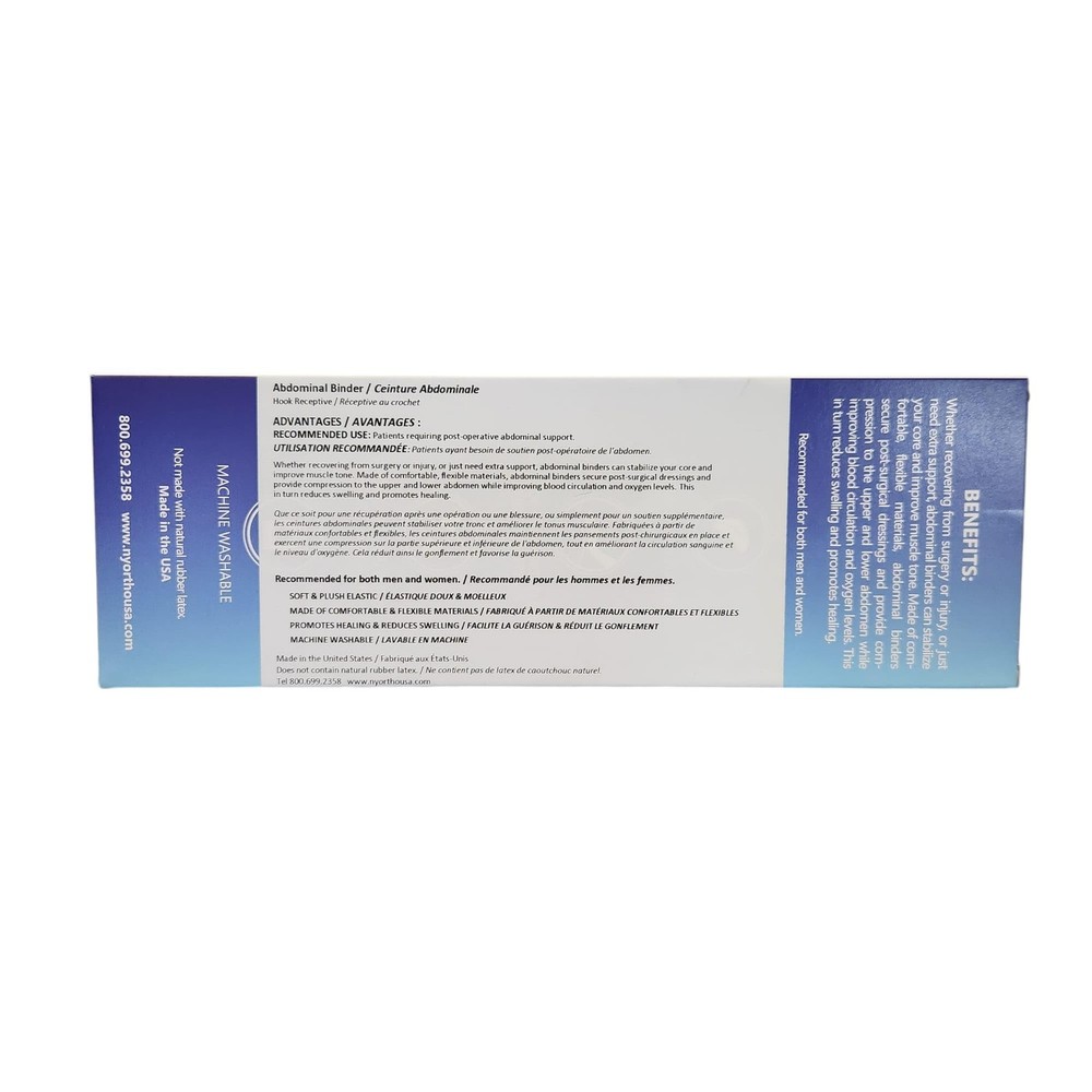 NYOrtho Pediatric Abdominal Binder 6" 2-Panel Post-Surgery Compression Wrap