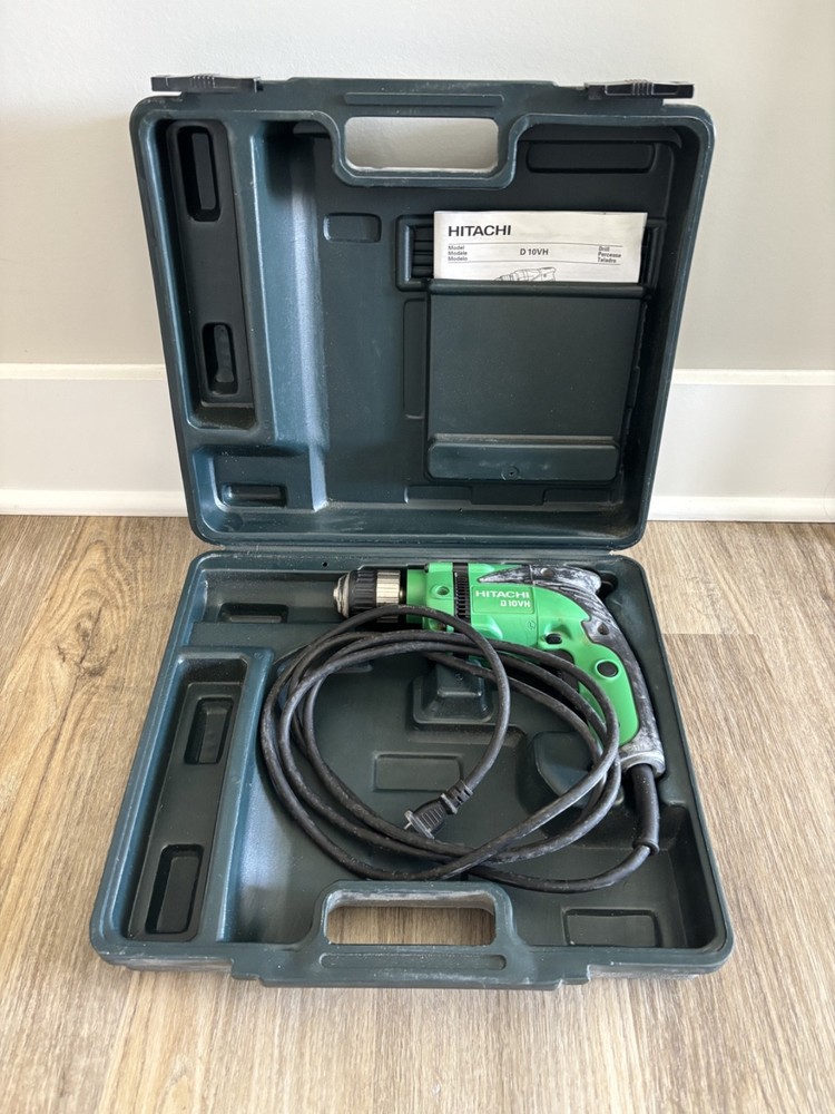 Hitachi D10VH 6A 3/8" Drill Keyless Variable Speed Corded **PRE-OWNED/TESTED**