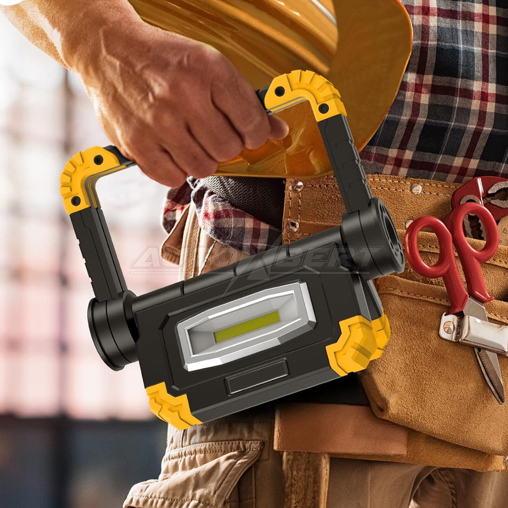 LED Work Light Rechargeable 2000 LM Portable Folding Magnetic COB LED Flashlight