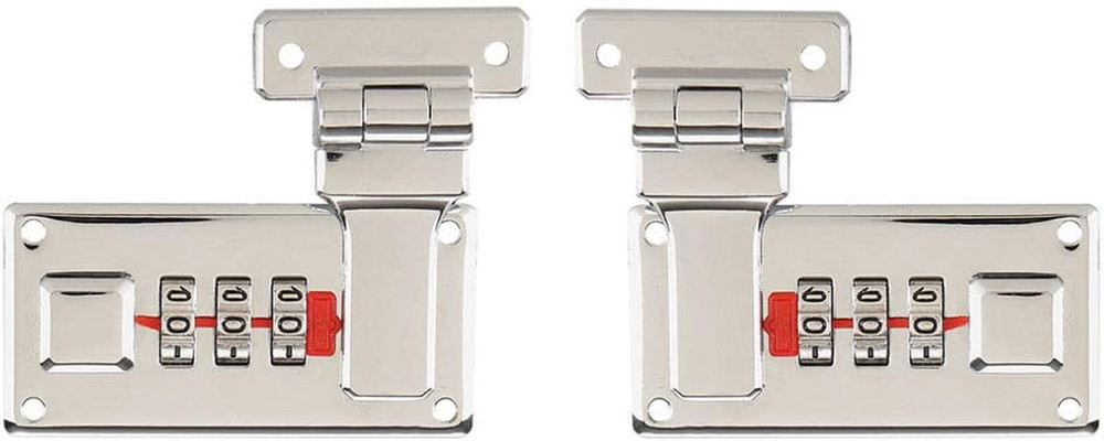2Pcs Tool Box Hasp, Luggage Suitcase Hasps with Combination Lock, Replacement 3