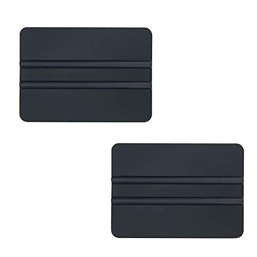 2Pack Black Vinyl Squeegee 4Inch Plastic Smoothing Scraper blue hard 5Pcs