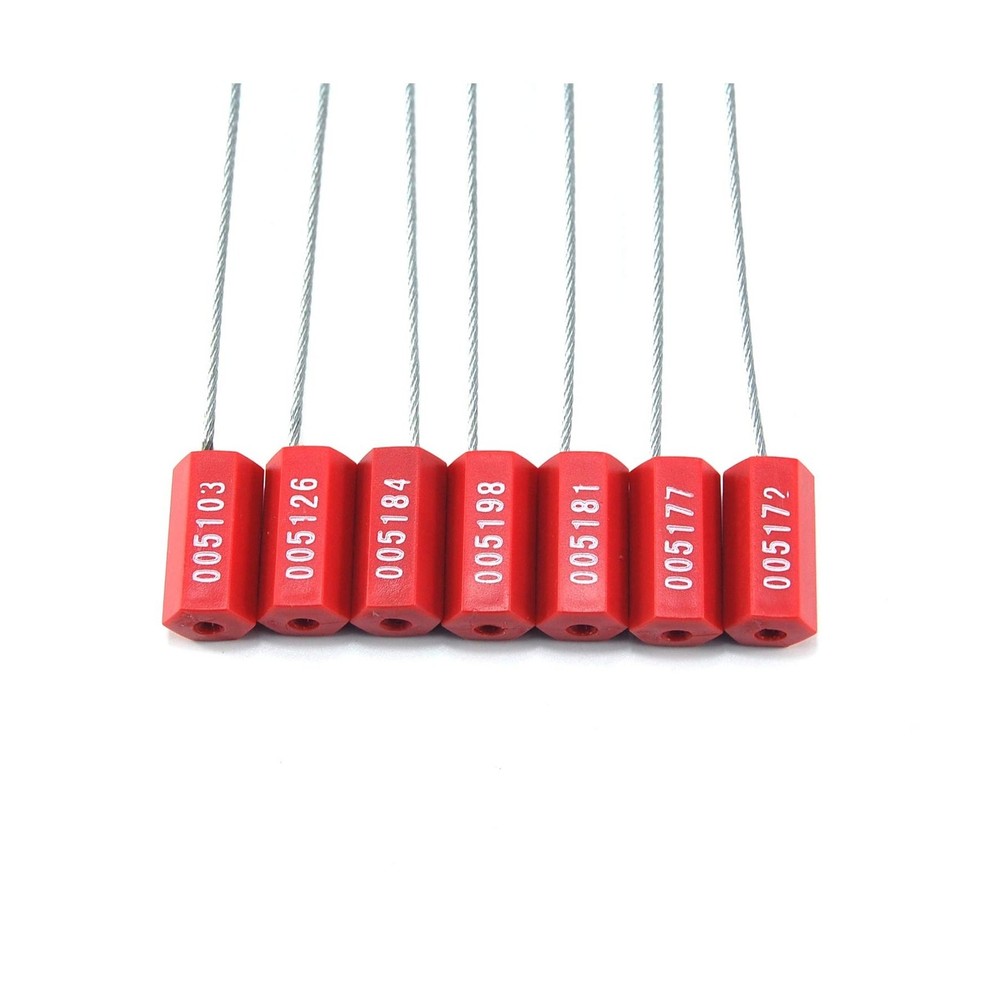 1000 Security Cable Seals Numbered Steel Wire Cable Tags Tamper Proof Wire Se...
